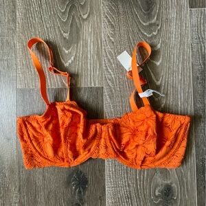 BNWT bright orange aerie unlined bra